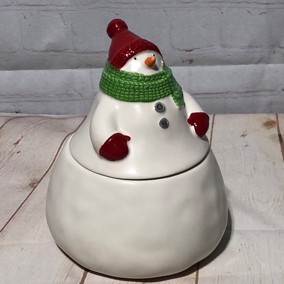 Hallmark Vintage Snowman Hand Painted Ceramic Holiday Christmas Treat Co… - Picture 6 of 16